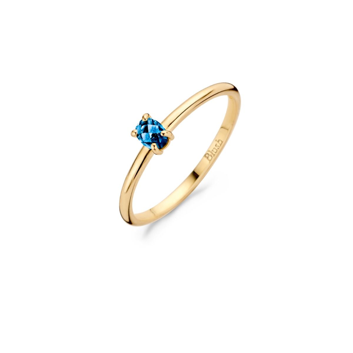 Blush Ring mit London-Blue Topas 14K Gold