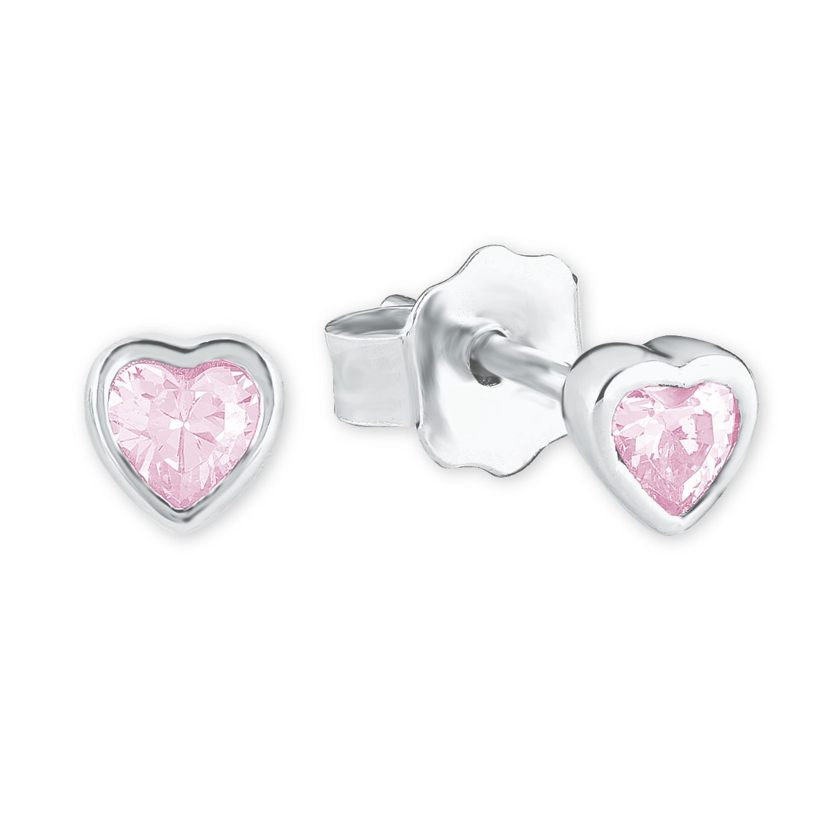 PRINZESSIN LILLIFEE 2021046 Mädchen-Ohrringe Herz Rosa