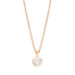 Joanli Nor Damen Halskette AMYNOR Rosé mit Swarovski besetzen Stein