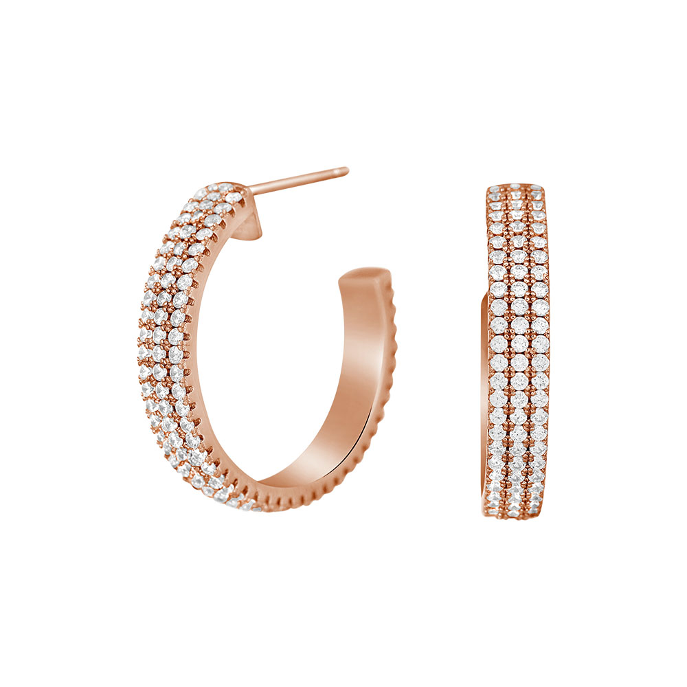 Joanli Nor Damen Ohrring vergoldet Adina Nor Rosé