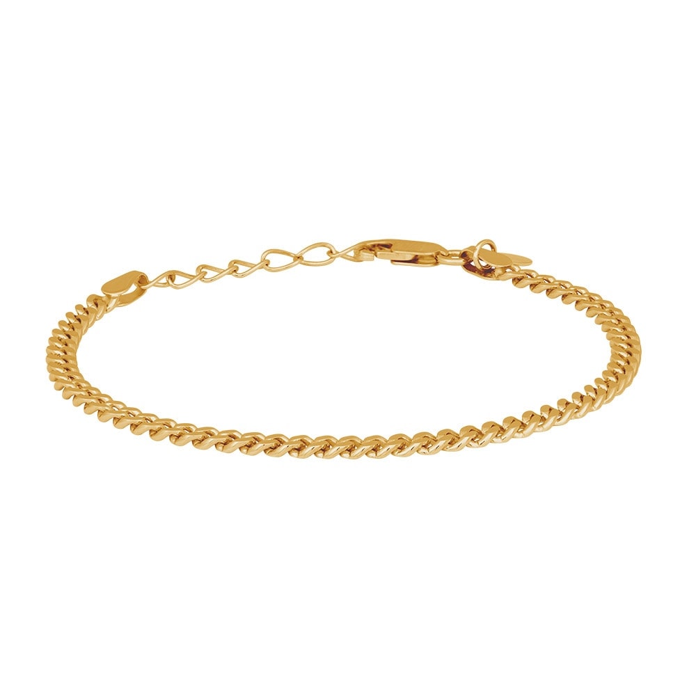 Vergoldet Silber Armband PANZER52 3mm