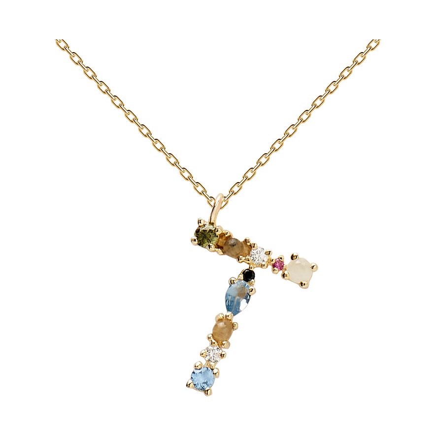 PDPAOLA Buchstaben Halskette Gold T