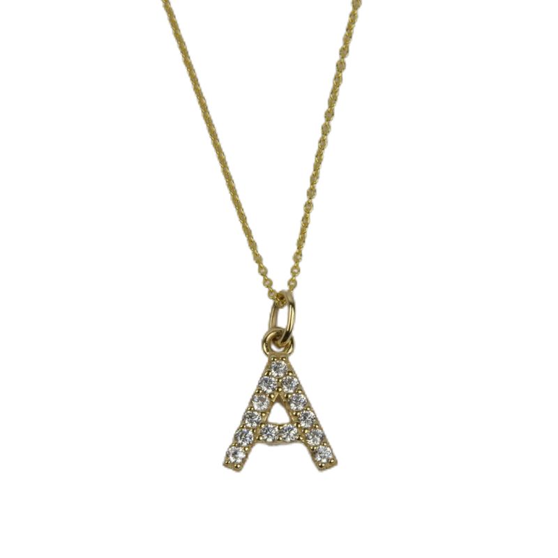 Kette mit Anhänger Buchstabe A