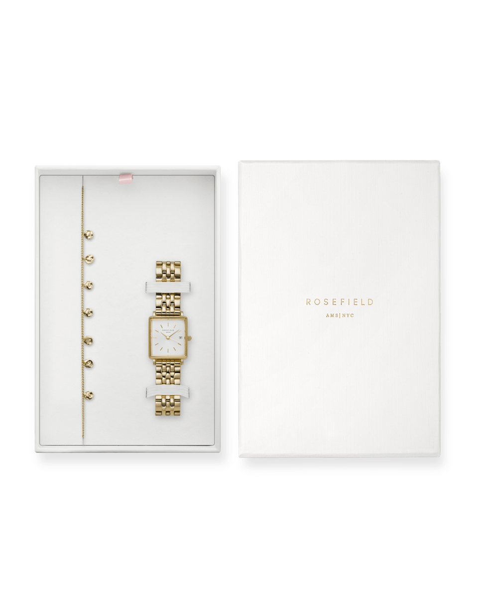 ROSEFIELD DAMEN ARMBANDUHR THE BOXY XS WHITE STEEL 