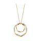 SIF JAKOBS  KETTING CETARA DU GRANDE ZILVER GOUDKLEURIG 90 CM