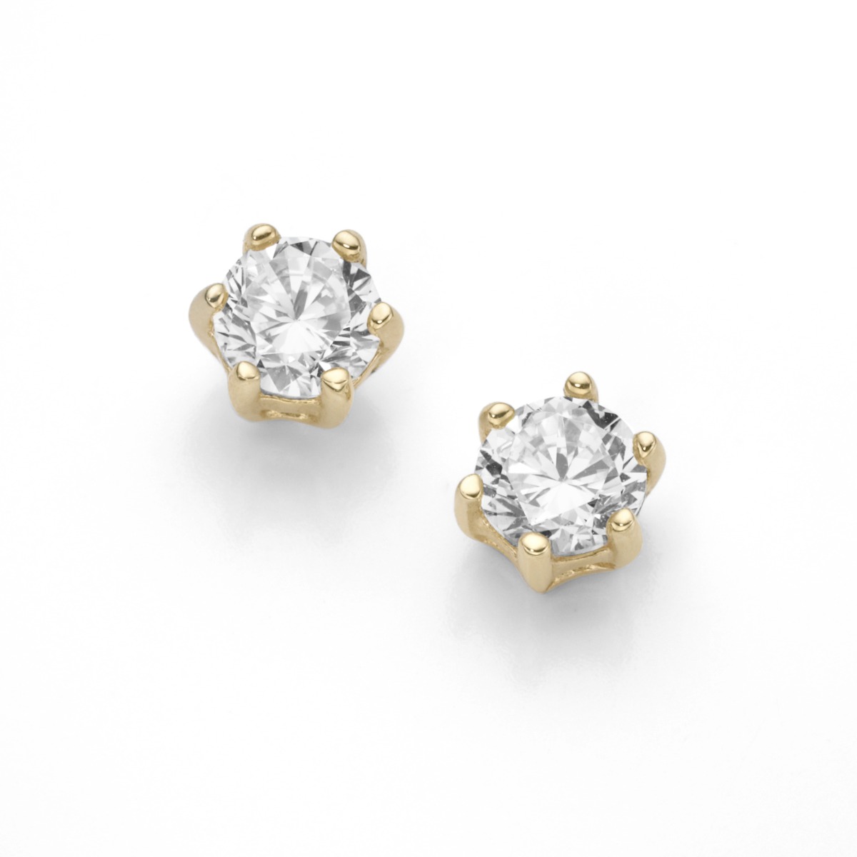 KLYD Damen Ohrstecker 375/- Gelbgold Zirkonia Krappenfassung