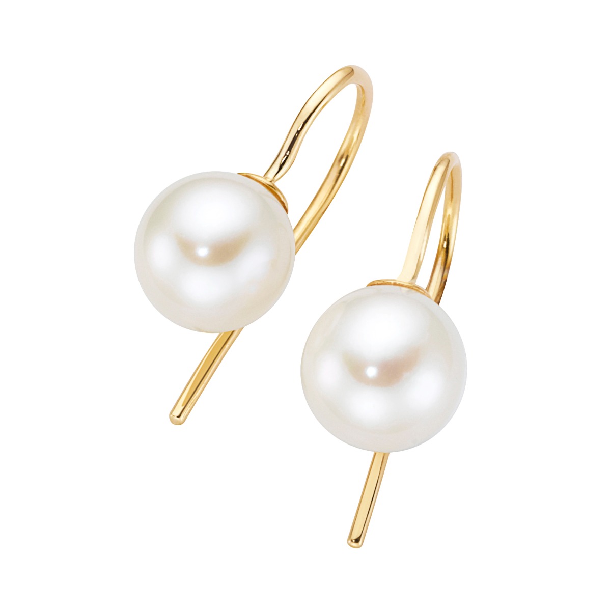 KLYD Damen Perlohrhaken 375/- Gelbgold Süsswasser-Perlen