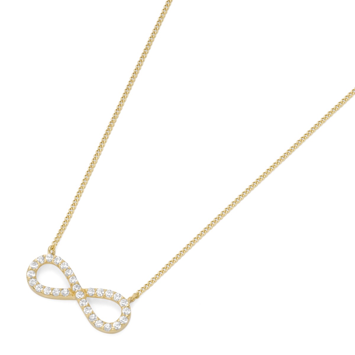  KLYD Collier Mittelteil Infinity mit Zirkonia, Gold 375