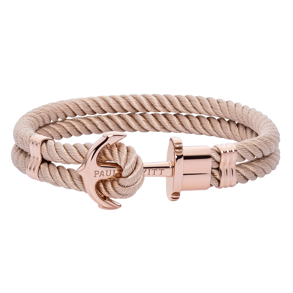  PAUL HEWITT Anker Armband PHREP - Segeltauarmband aus Nylon mit Anker Schmuck aus IP-Edelstahl für Damen
