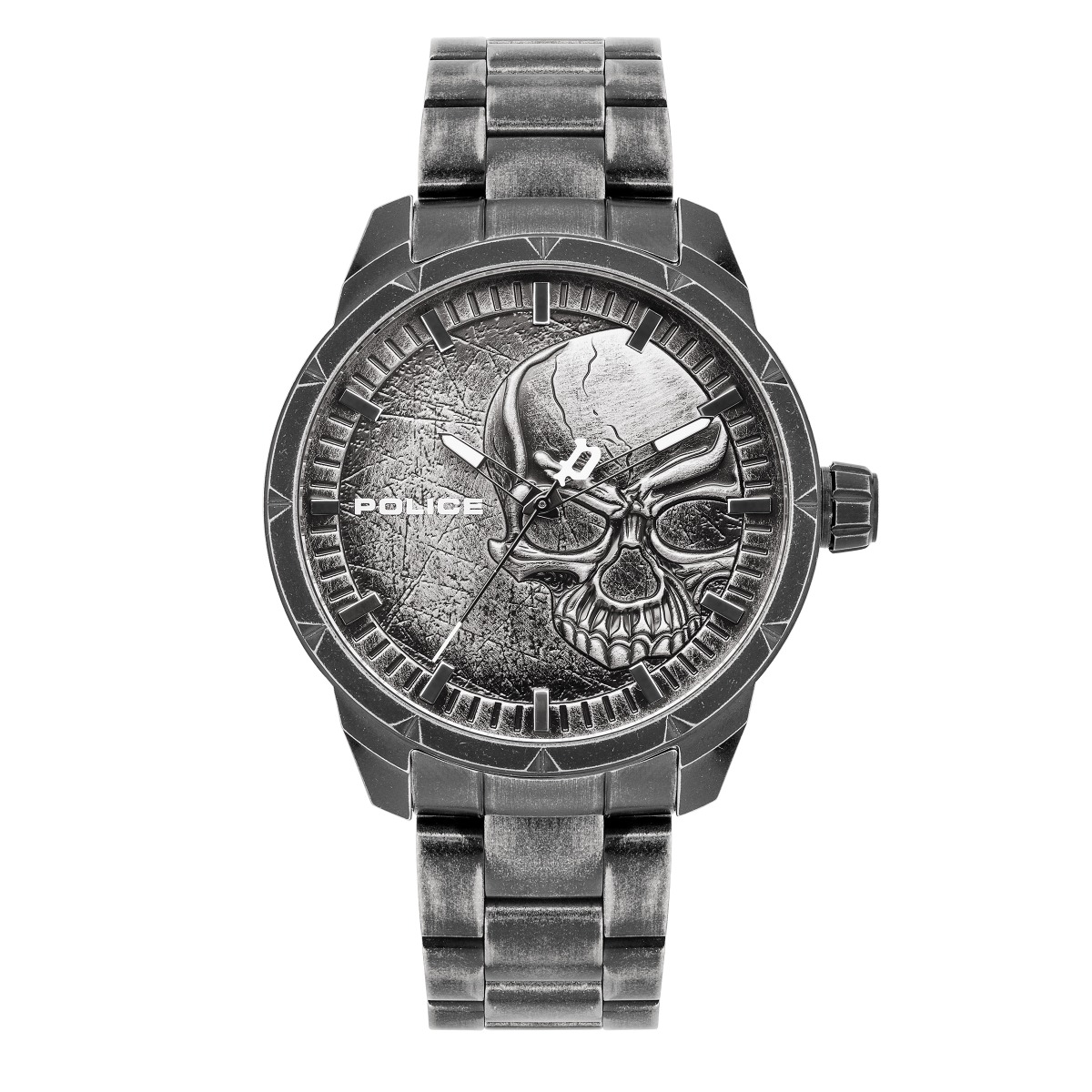 Police Herrenuhr Neist - Totenkopf used black