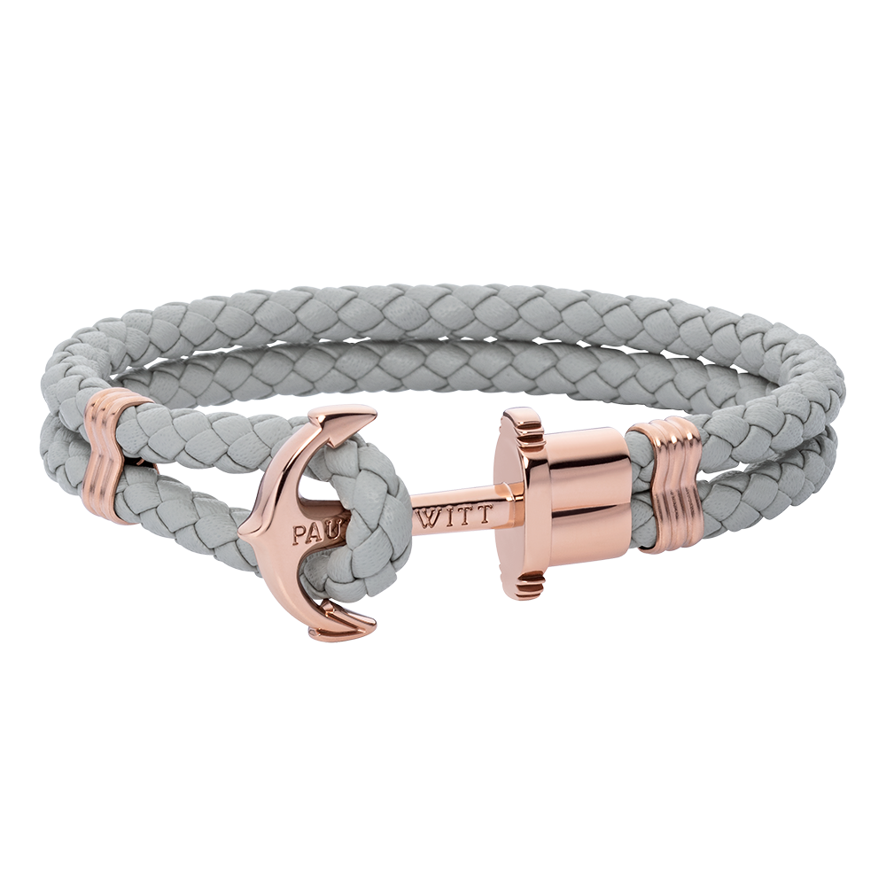 PAUL HEWITT Anker Armband PHREP - Lederarmband mit Anker Schmuck aus IP-Edelstahl für Damen